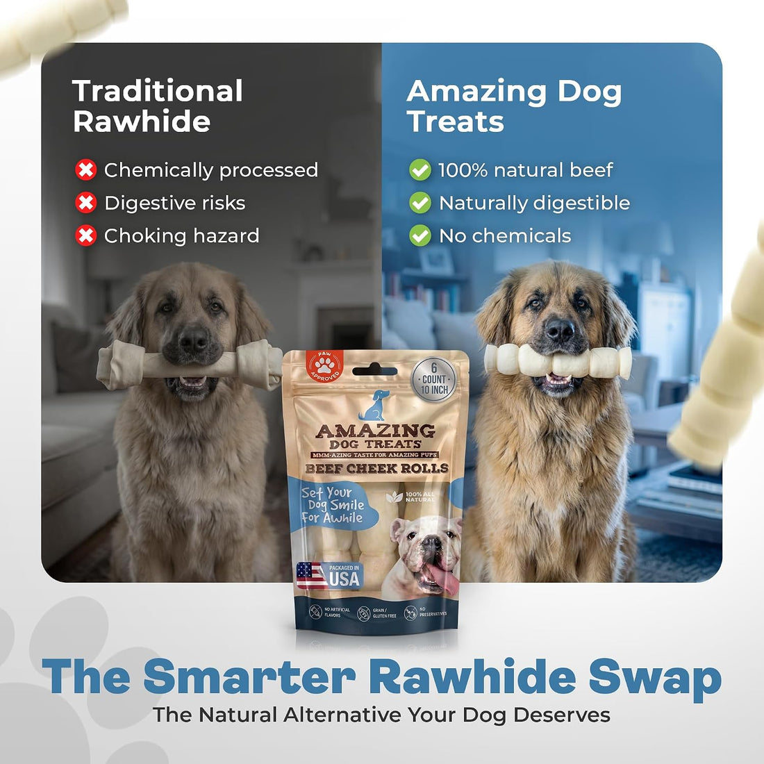 Amazing Dog Treats - Beef Cheek Rolls