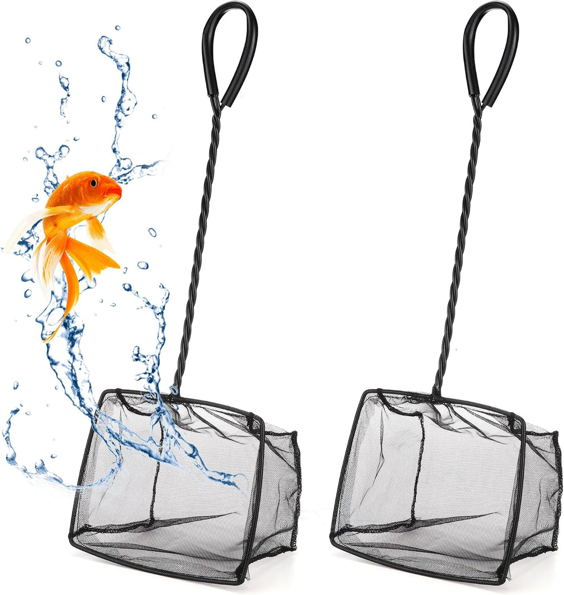 Mogoko 2 Pack Aquarium Net Fish Net Small Net Multi-Size Fine Mesh