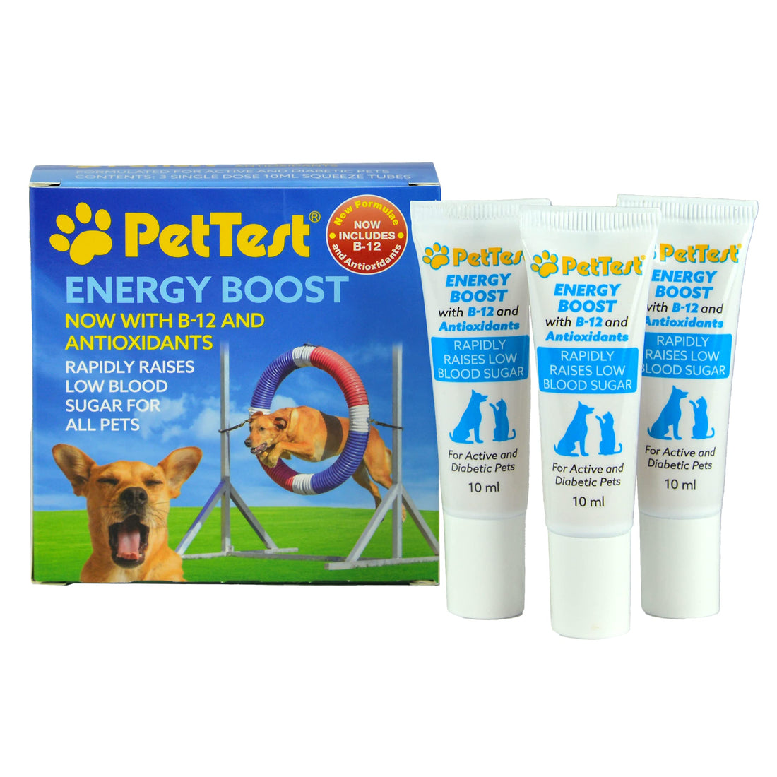 PetTest Energy Boost Glucose SOS 3x10ml Tubes for Pets