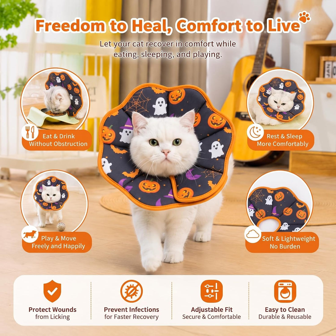 Avont Cat Cone M Adjustable Soft E-Collar