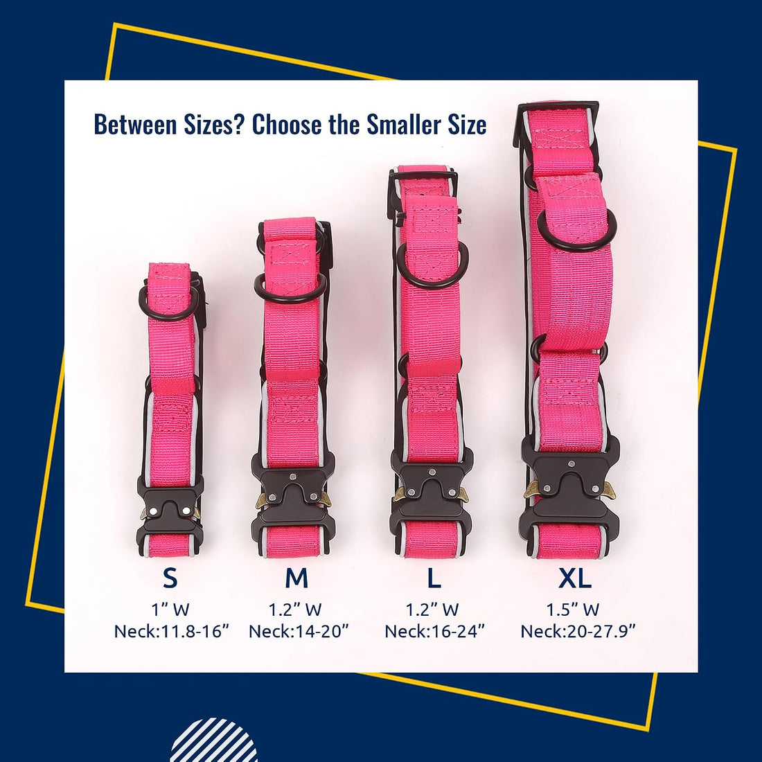 Heavy-Duty Reflective Martingale Dog Collar