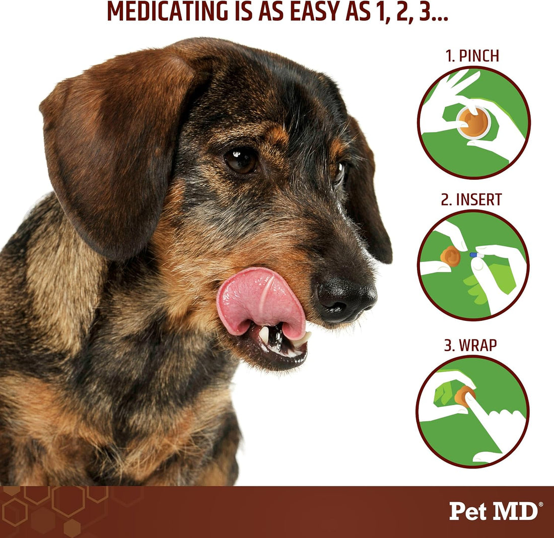 Pet MD Wrap-A-Pill with Dog Probiotics - Pill Wrap for Dogs Medicine