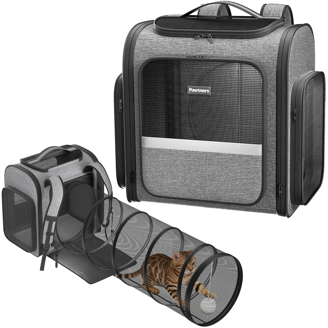 Cat Backpack with Detachable Play Tunnel