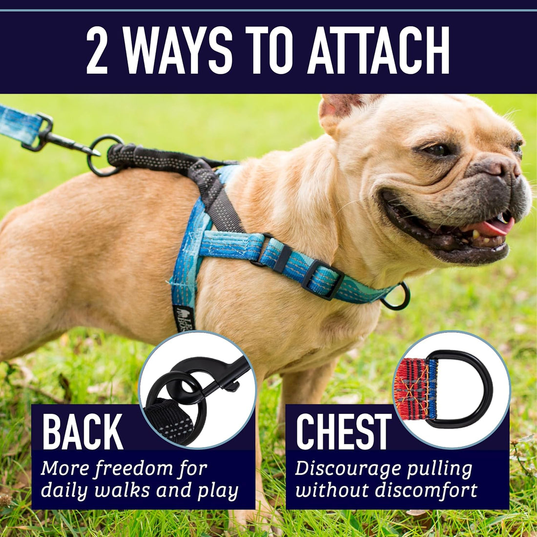 Leash Boss No Pull Dog Harness, Easy Walk for Small, Medium