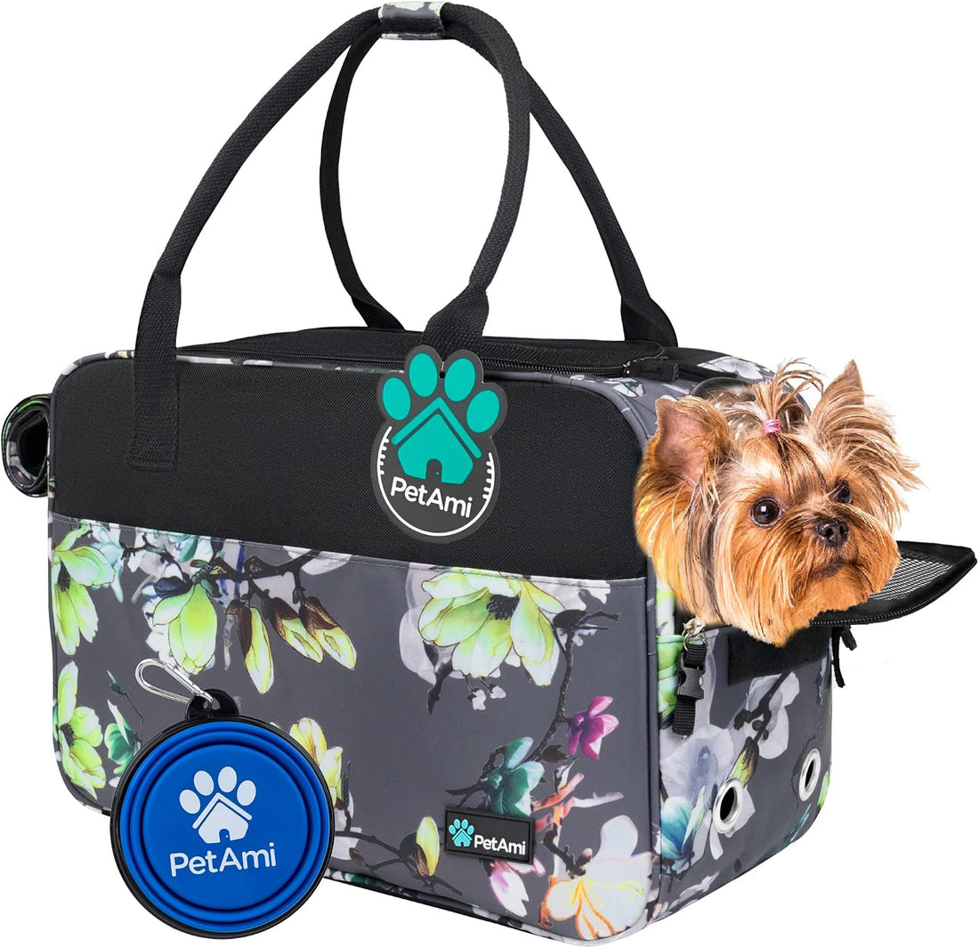PetAmi Small Dog Purse Carrier with Pockets, Airline Approved