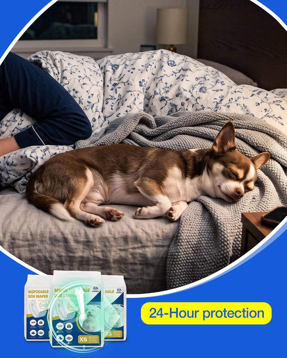 Male Dog Diapers with Wetness Indicator