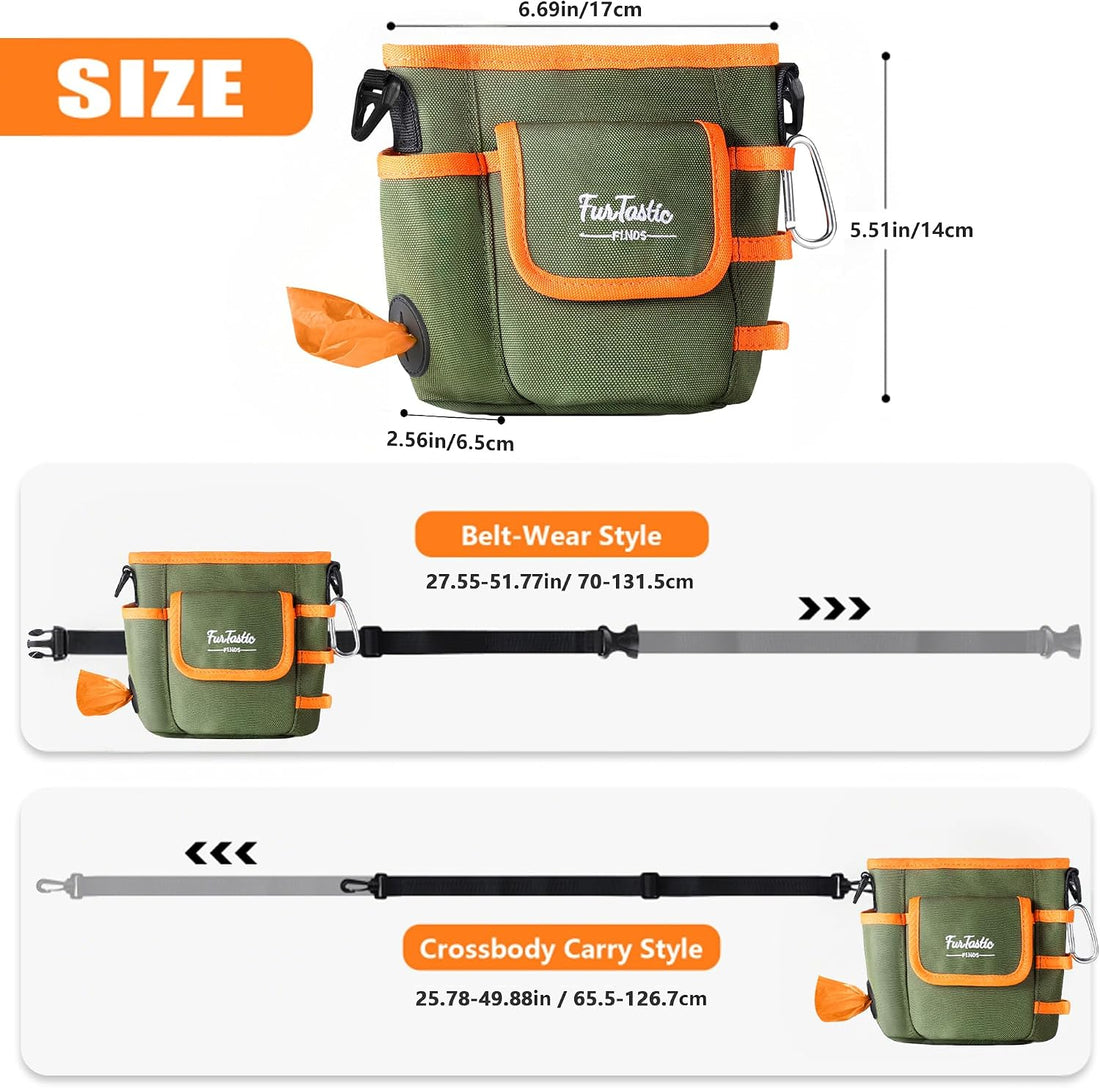FurtasticFinds Dog Treat Pouch with Quick-Release Magnetic Closure