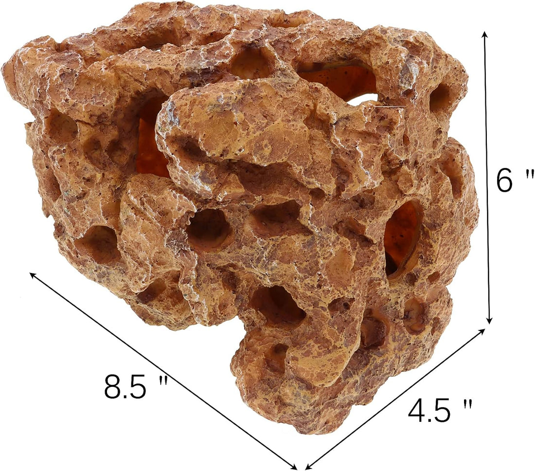 ALEGI Large Aquarium Decoration Hideouts Resin Rock Mountain Hideaway