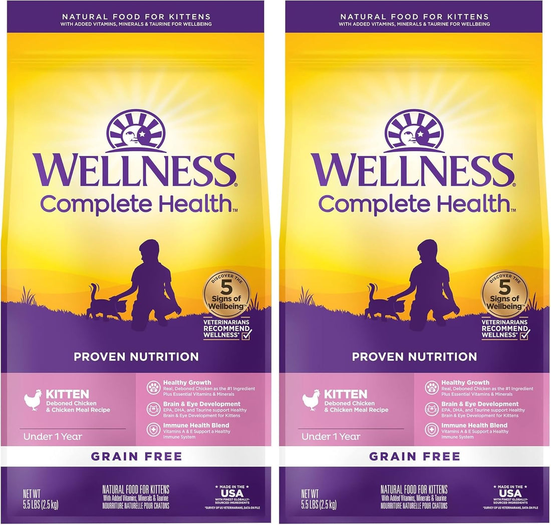 Wellness Complete Health Adult Dry Cat Food for Indoor Cats, Natural