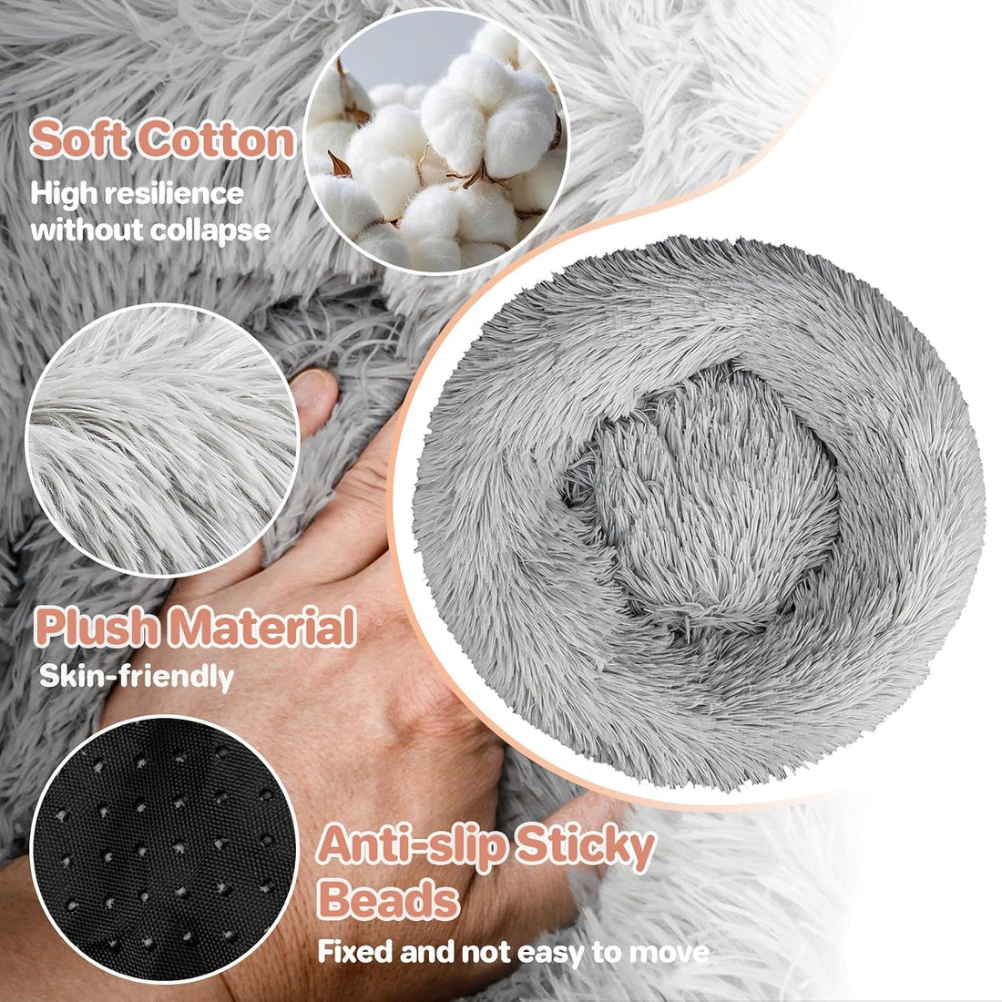 RAINFLOW Cat Bed Indoor Calming