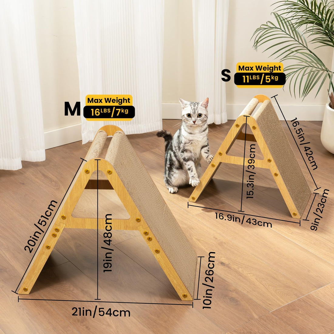 Conlun Vertical Cat Scratcher | A-Frame Scratching Pad for Kittens