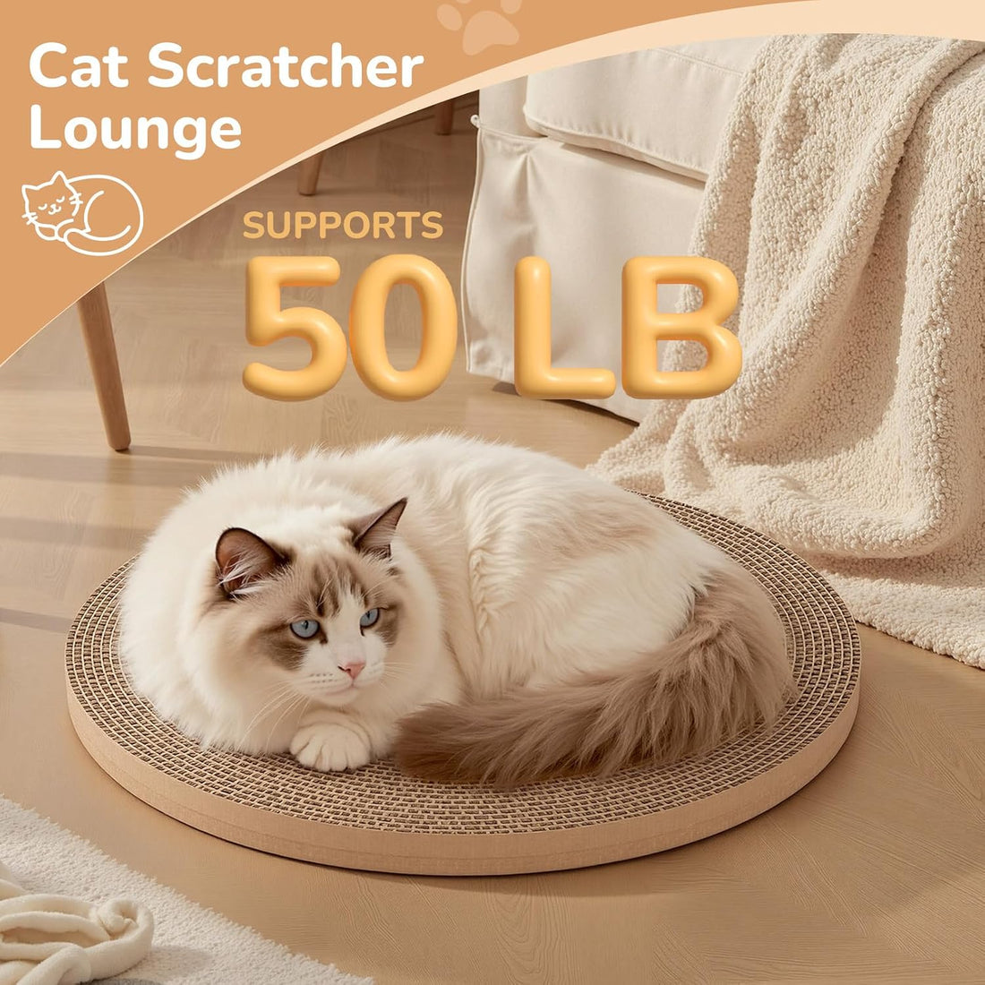 6pcs Cat Scratch Pad, Cat Scratcher Cardboard & Cat Scratching Pads