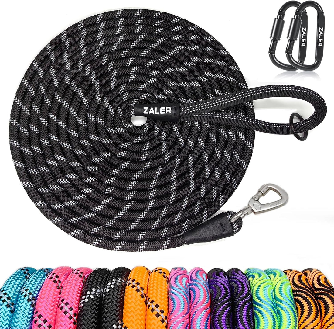 ZALER Long Dog Leash, 50 feet 30ft 20ft 15ft 10ft Dog Training Lead