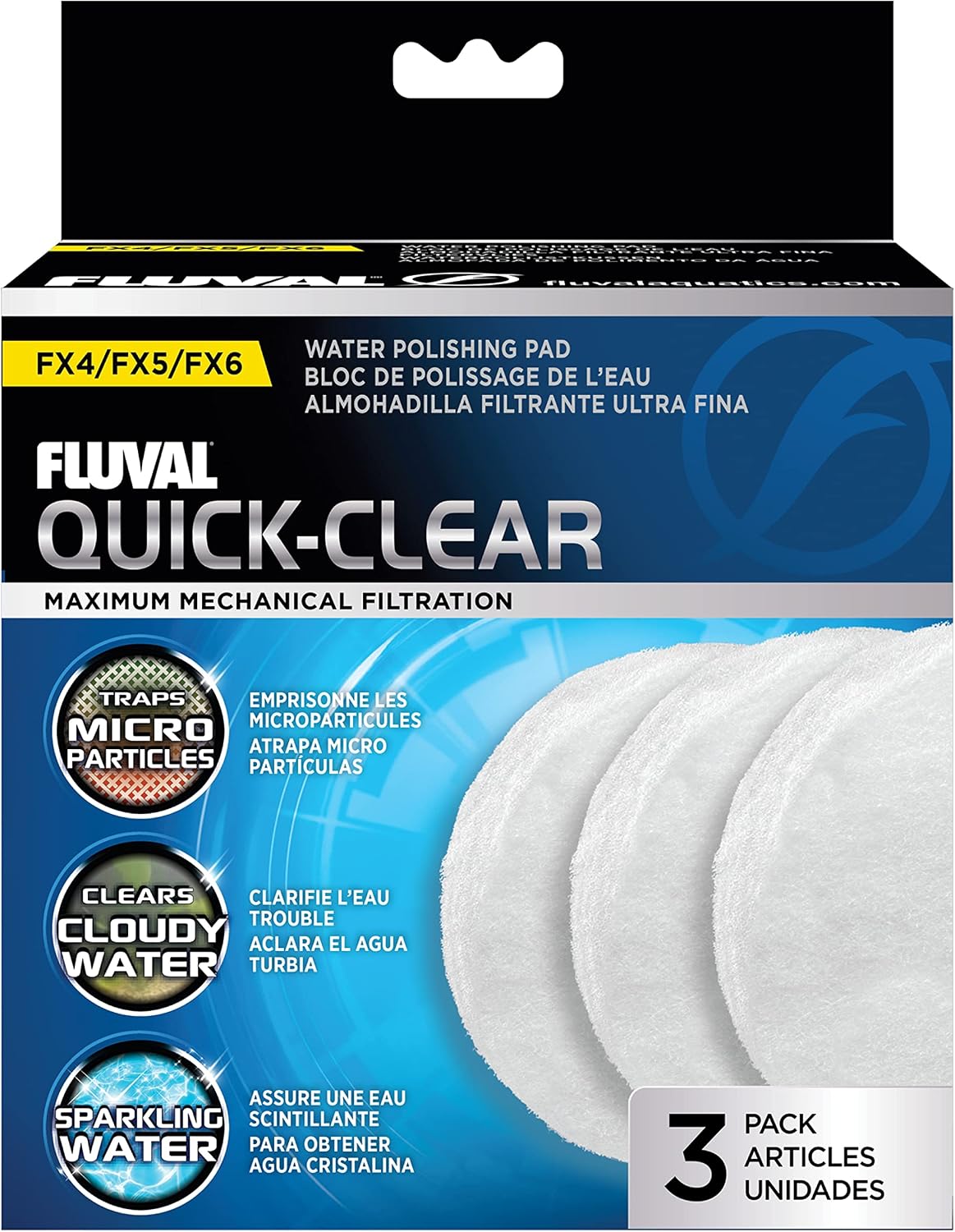 Fluval FX4/FX5/FX6 Bio-Foam, Replacement Aquarium Filter Media, 2-Pack