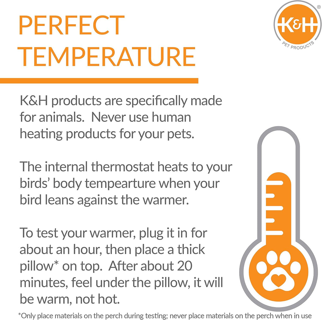 K&H Bird Heater, Snuggle-Up Warmer, Small 5x3in, Low Voltage, Gray