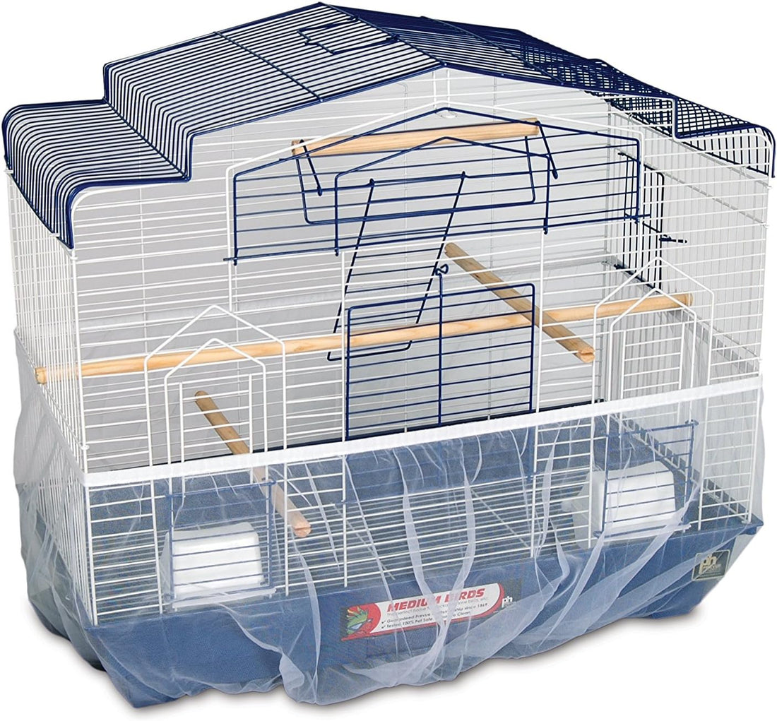 Prevue Pet Products 820W Mesh Bird Seed Catcher, White, Small/7"