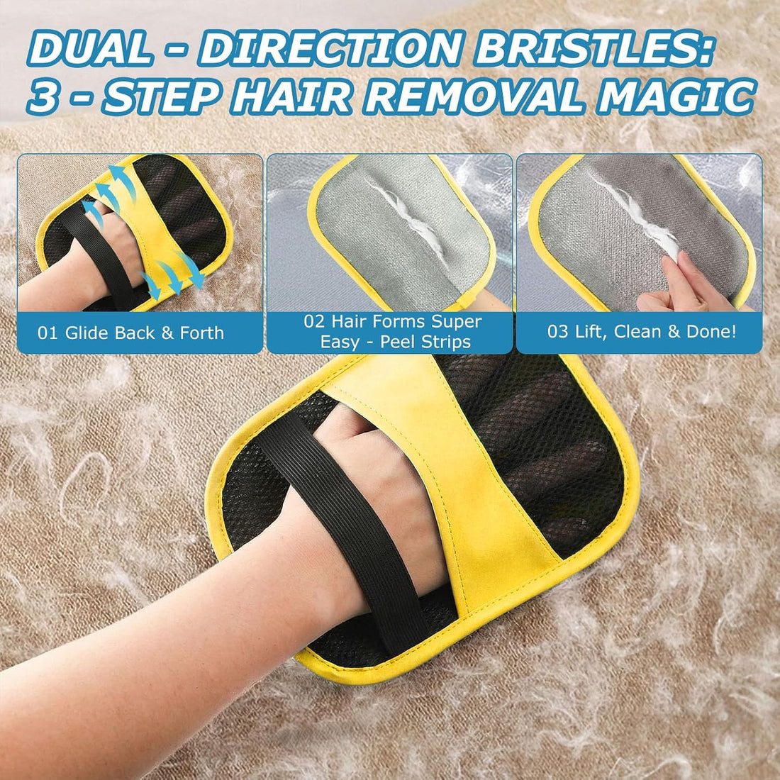 2Pcs Pet Hair Removal Gloves