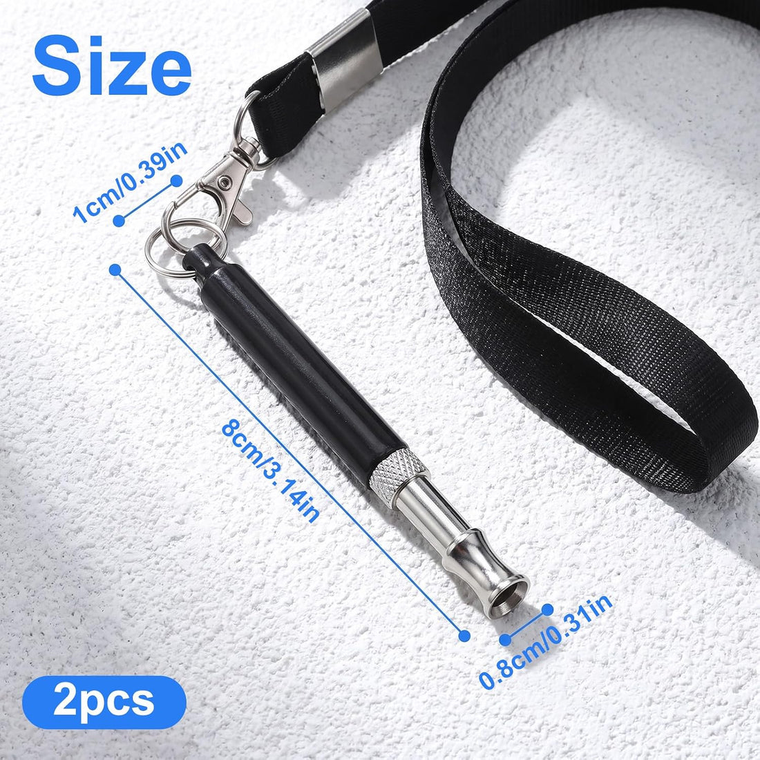 2PCS Dog Whistle to Stop Barking, Dog Training Whistles with Lanyard
