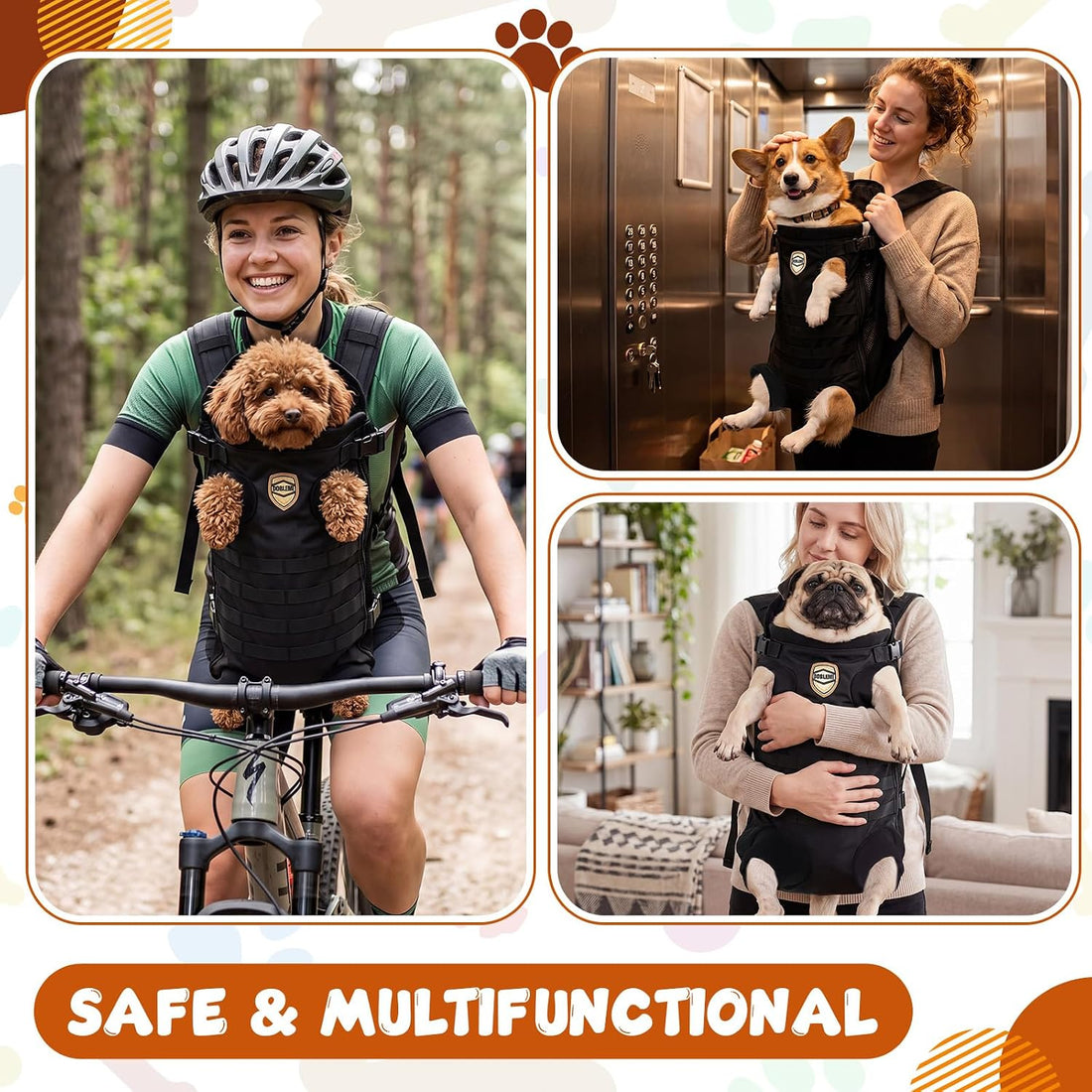 Dog Carrier Tactical Backpack for Medium Large 26-40lbs