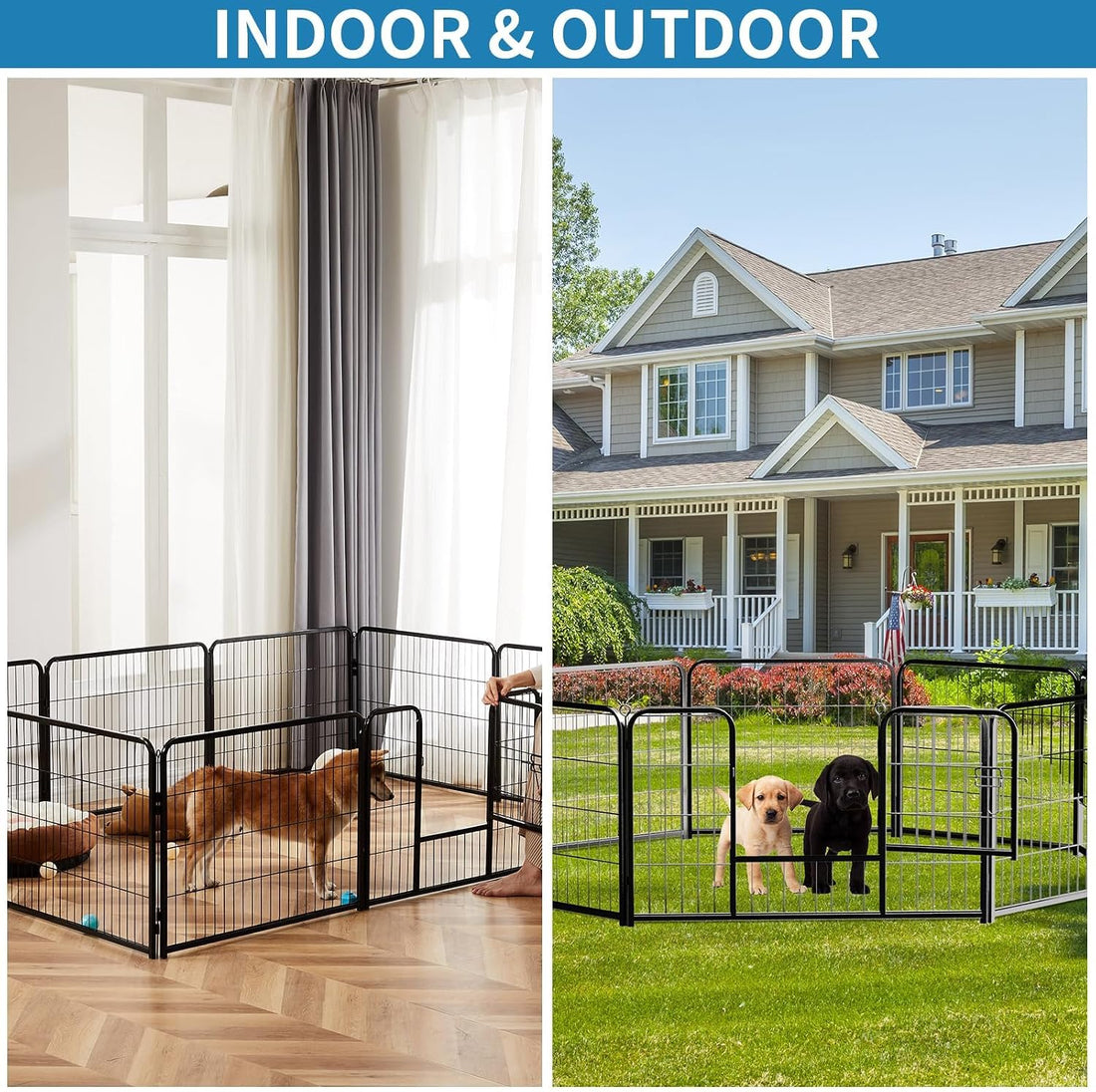 NEWBULIG Dog Playpen for Indoor 32 Inch 8 Panels