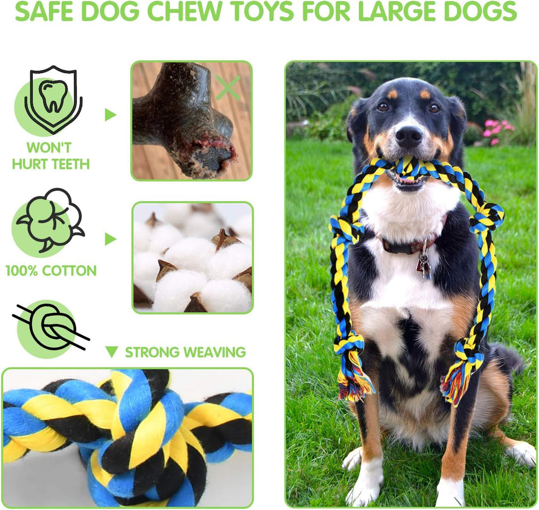 SHARLOVY Large Tough Chew Toys for Aggressive Chewers Large