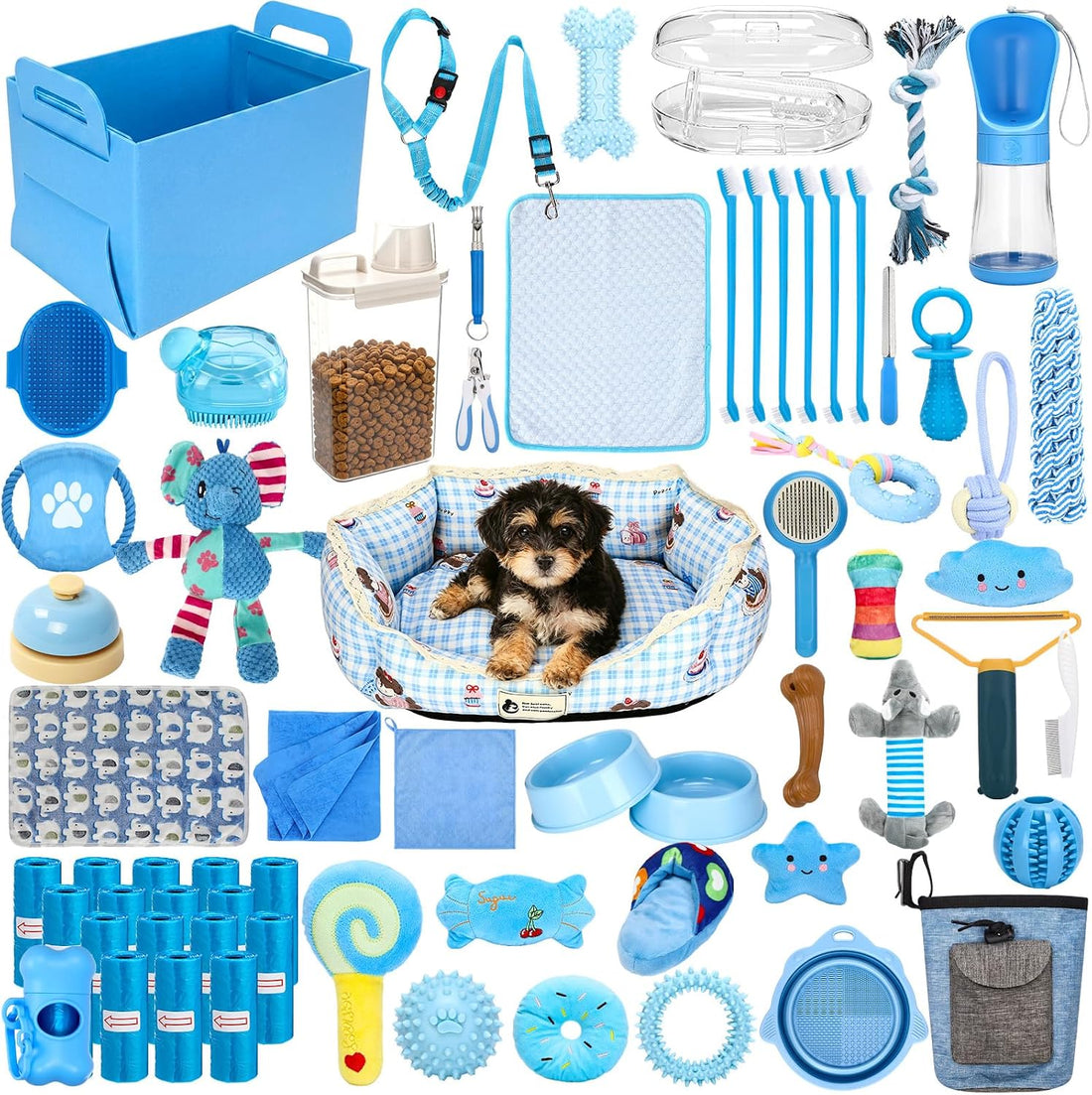 Abbylike 75 Pcs Puppy Supplies Starter Kit for Small Dogs