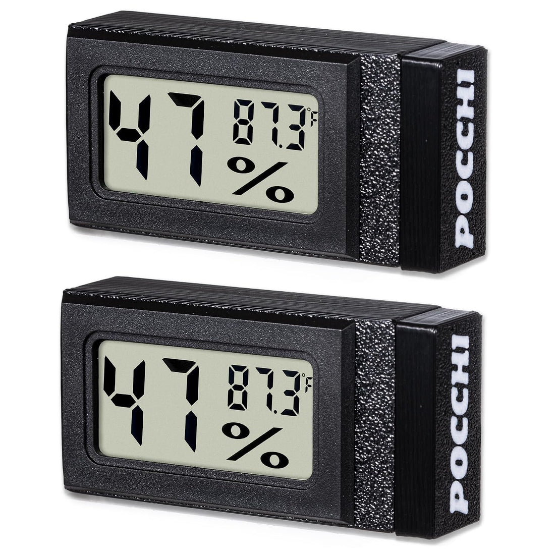 Magnetic Side‑Mount Reptile Thermometer and Humidity Gauge - 2 Pack
