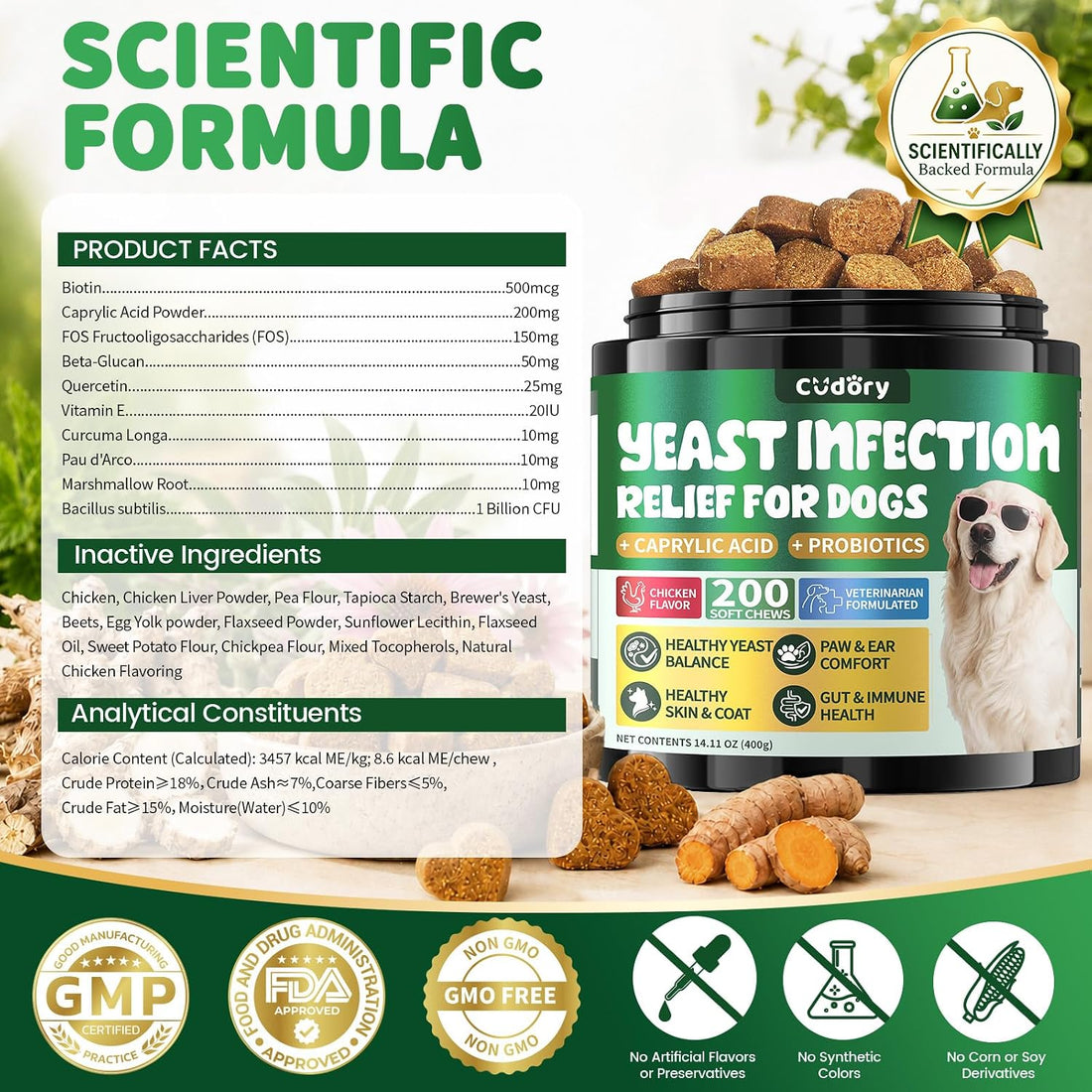 Yeast Infection Treatment for Dogs, Paw Licking, Itchy Ears