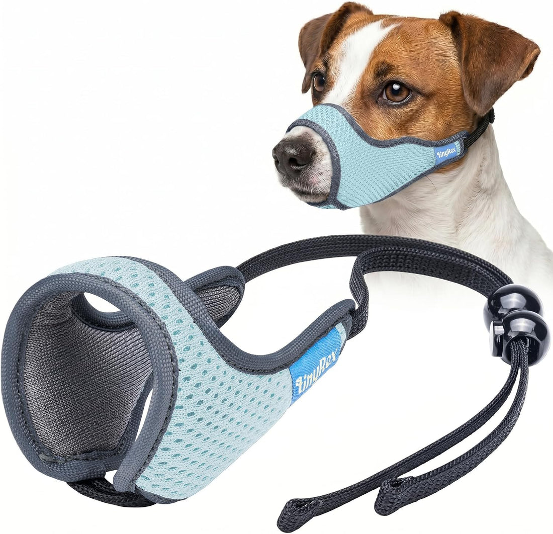 One-Pull Adjustable Dog Muzzle for Small Dogs, No Size Guessing