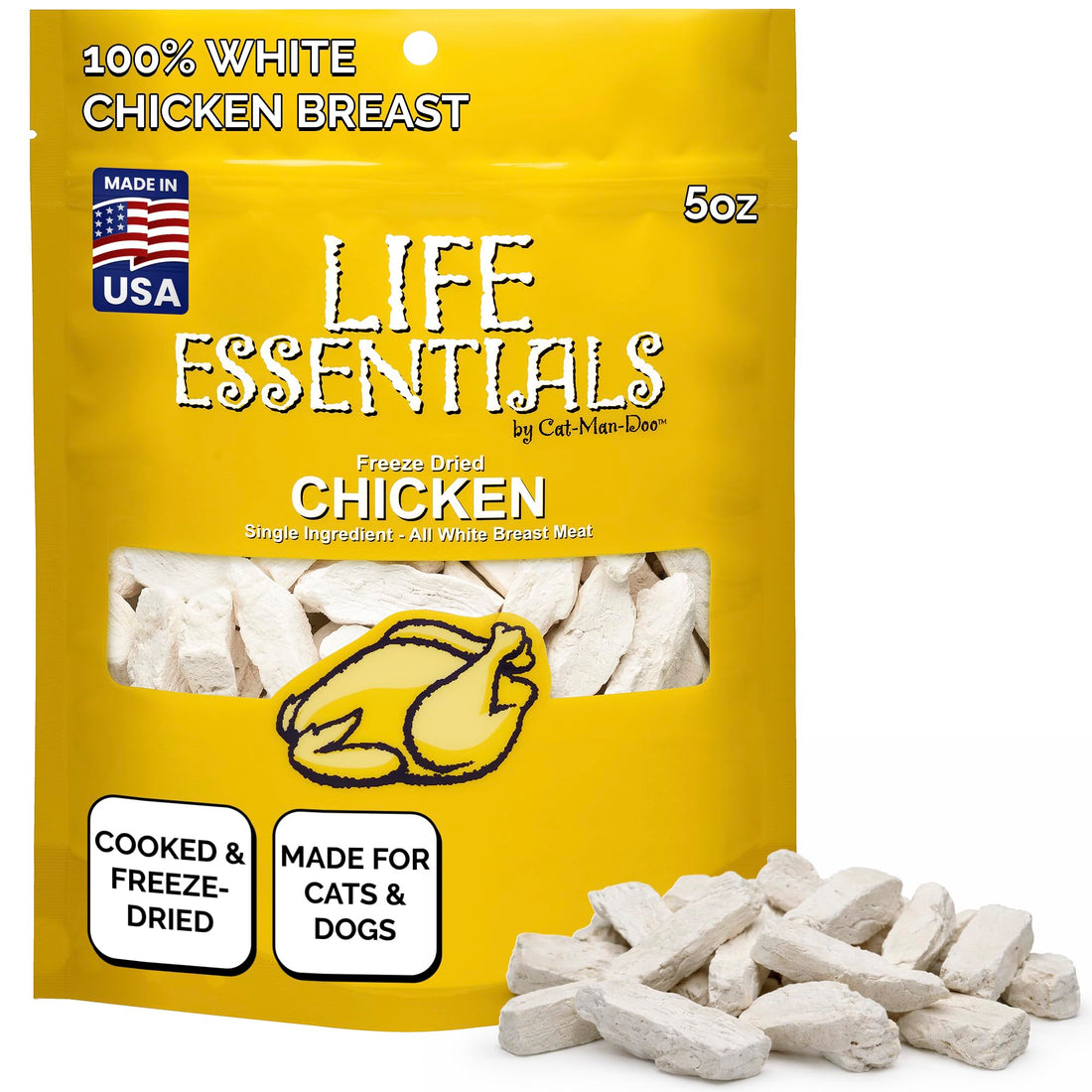 Life Essentials by Cat-Man-Doo | Chicken - 5oz. Bag