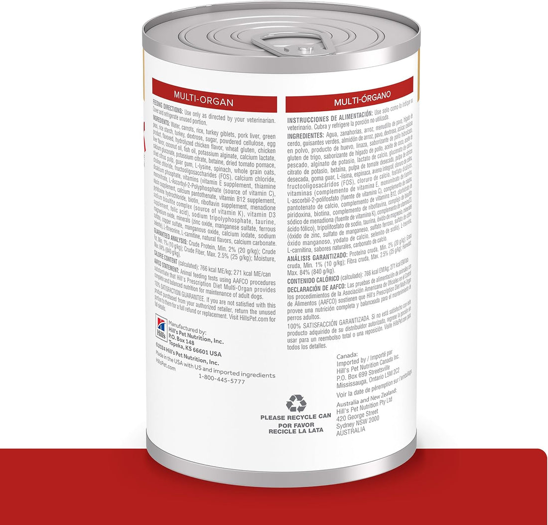 Hill's Prescription Diet Multi-Organ Complex Support Wet Dog Food