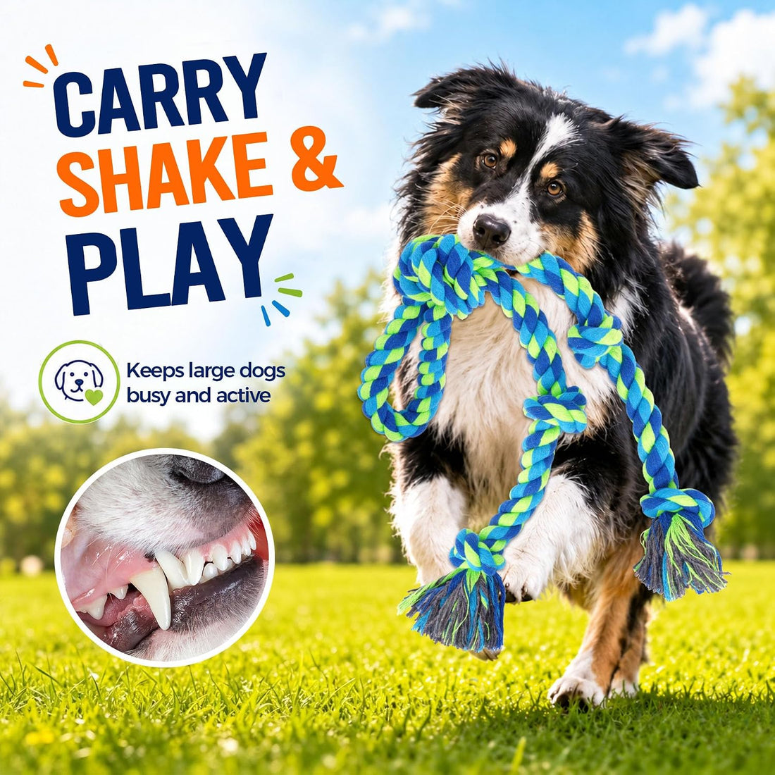 Eefitoys Tough Dog Rope Toys for Aggressive Chewers