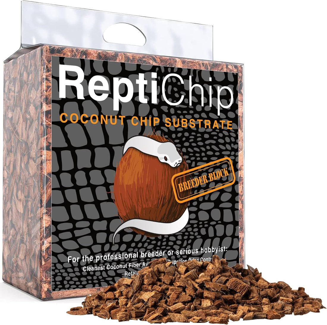 ReptiChip Reptile Substrate Coconut Chip Bedding 72 Quart Compressed