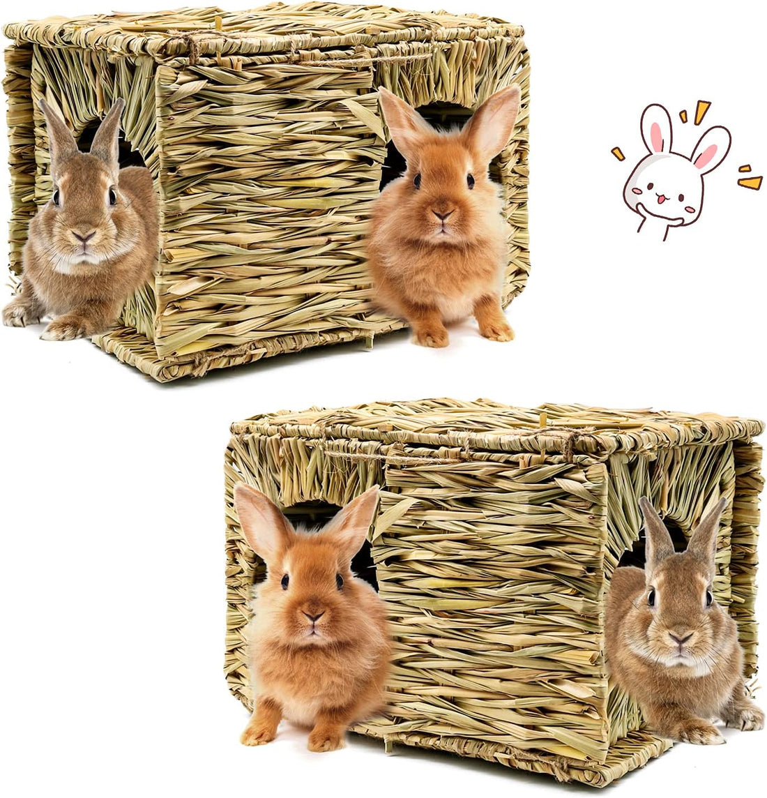 BWOGUE Extra Large Grass House for Rabbits