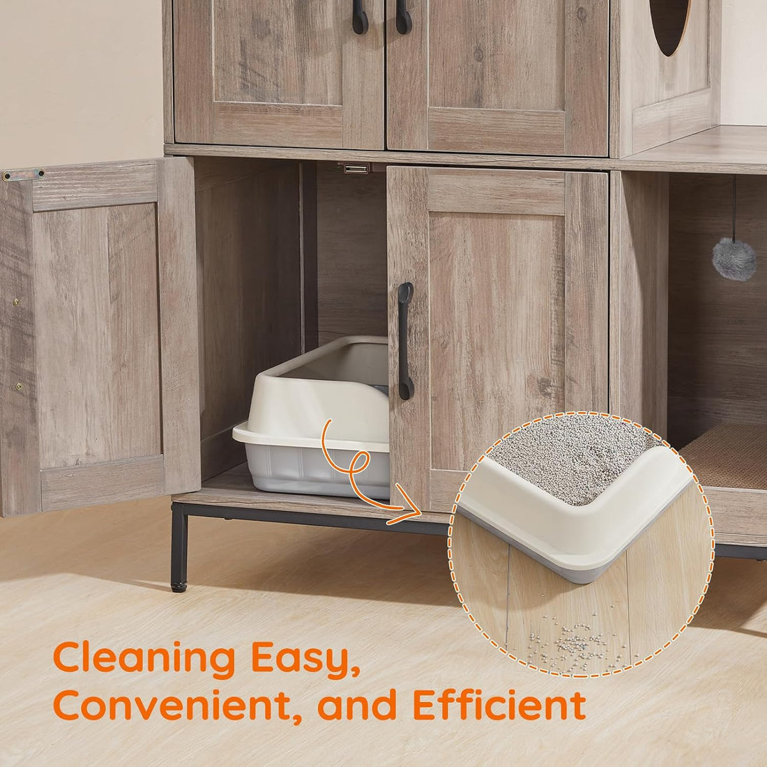 HOOBRO Cat Litter Box Enclosure Furniture
