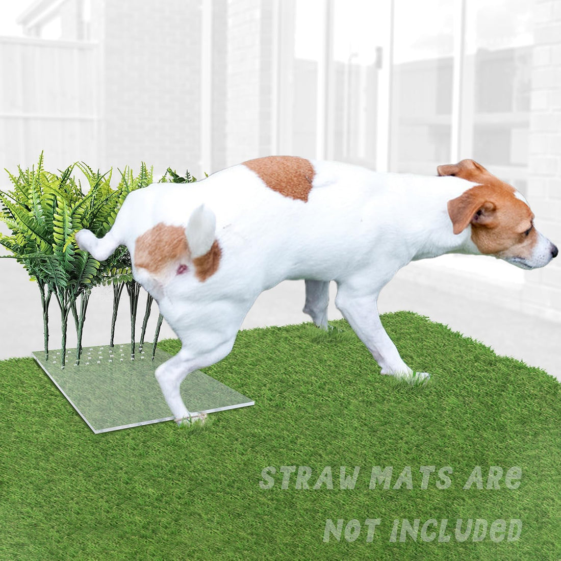 8Pcs Fake Grass Plants Pee Post for Dogs to Pee on