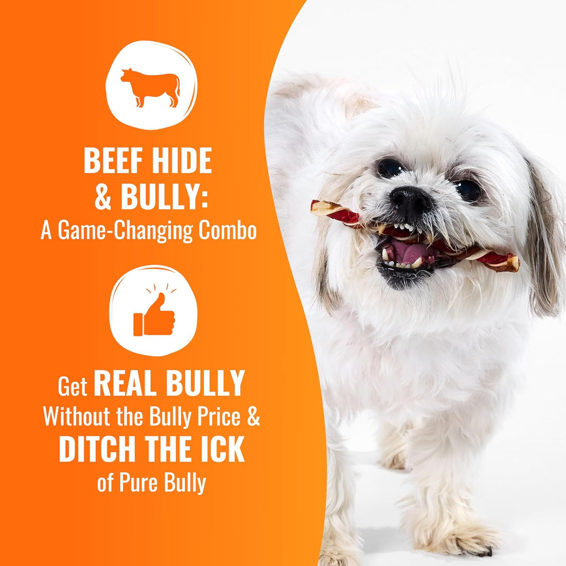 GOOD 'N' FUN Twists Long-Lasting Dog Treat with Real Bully, 12 Count