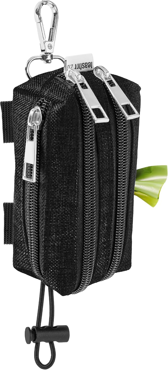 Dog Poop Bag Holder for Leashes and Treat Holder with 3 Waterproof