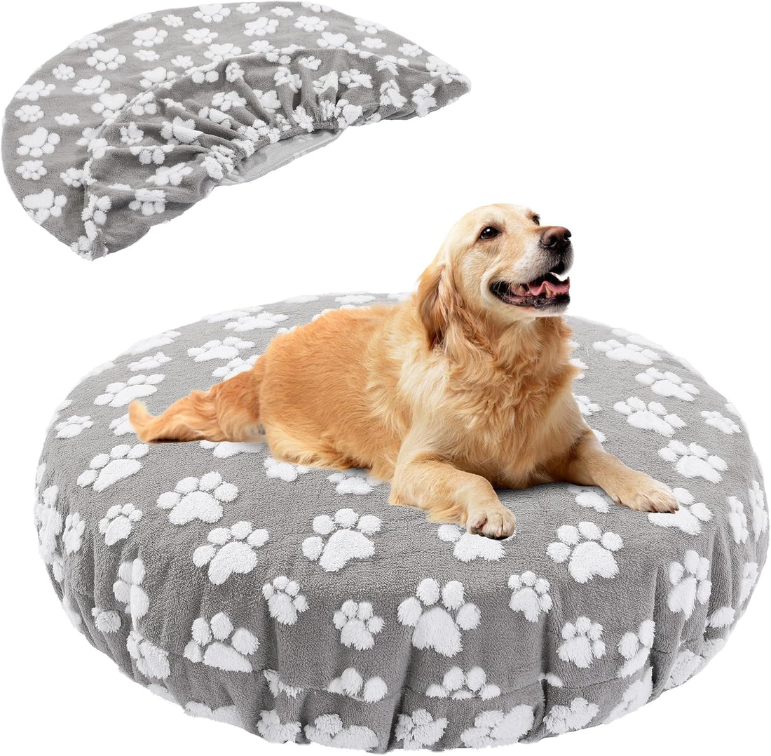 BALAPET Washable Dog Bed Covers Replacement Round Waterproof Bed