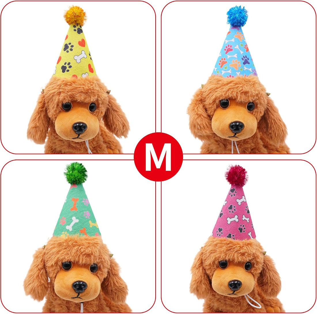 JpGdn 12pcs Dog Party Hats for Small Medium Dogs Stuffed Animals Cat