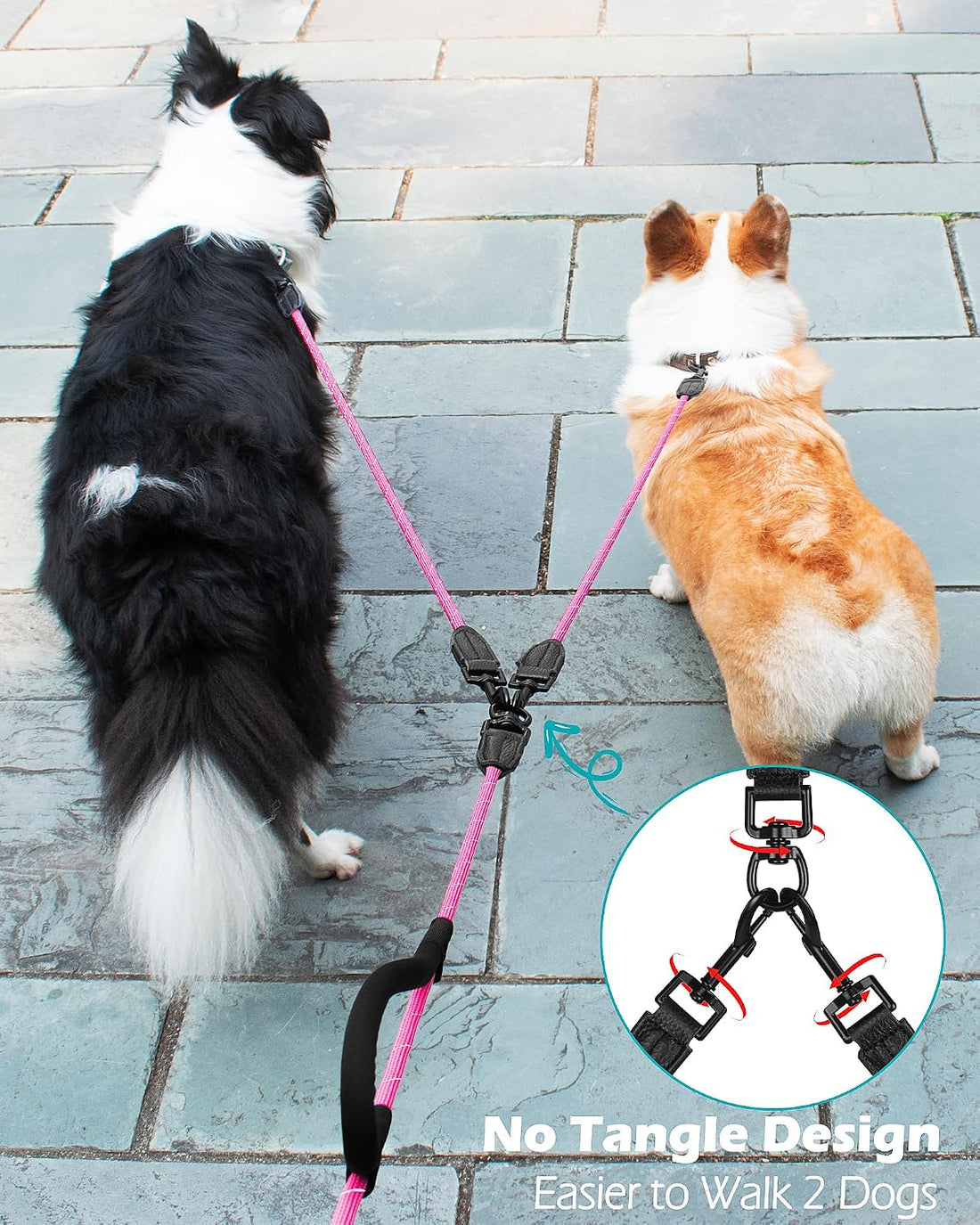 PetBonus Rope Double Dog Leash