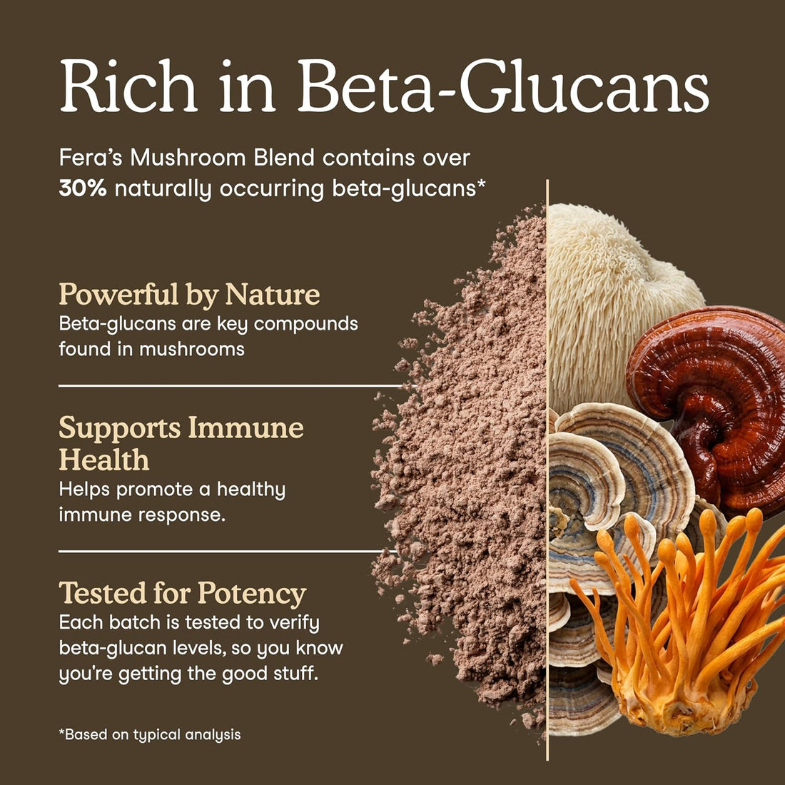 Fera Pets Mushroom Supplement for Dogs & Cats with Turkey Tail