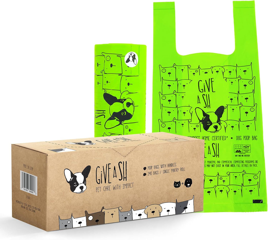 Dog Poop Bags with Handles - TÜV Austria OK compost HOME certified