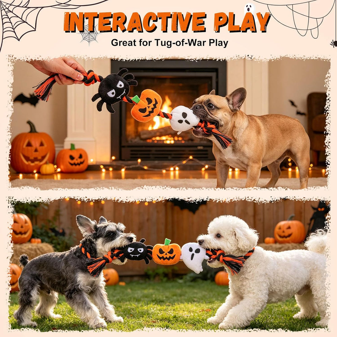 BEAUTYZOO Halloween Squeaky Dog Toy for Small Dog to Keep Them Busy