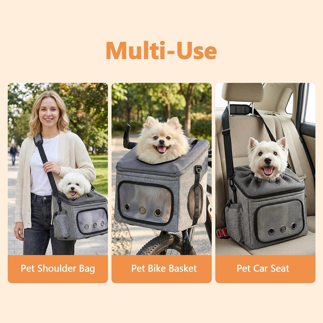 Ownpets Large Bike Front Basket Pet Carrier