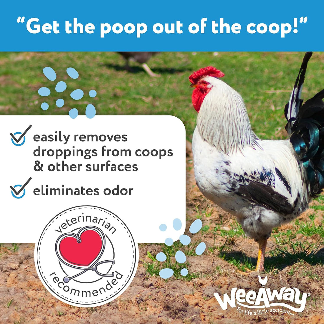 Wee Away Heavy Duty Chicken Coop Cleaner, Multi-Surface Odor Remover