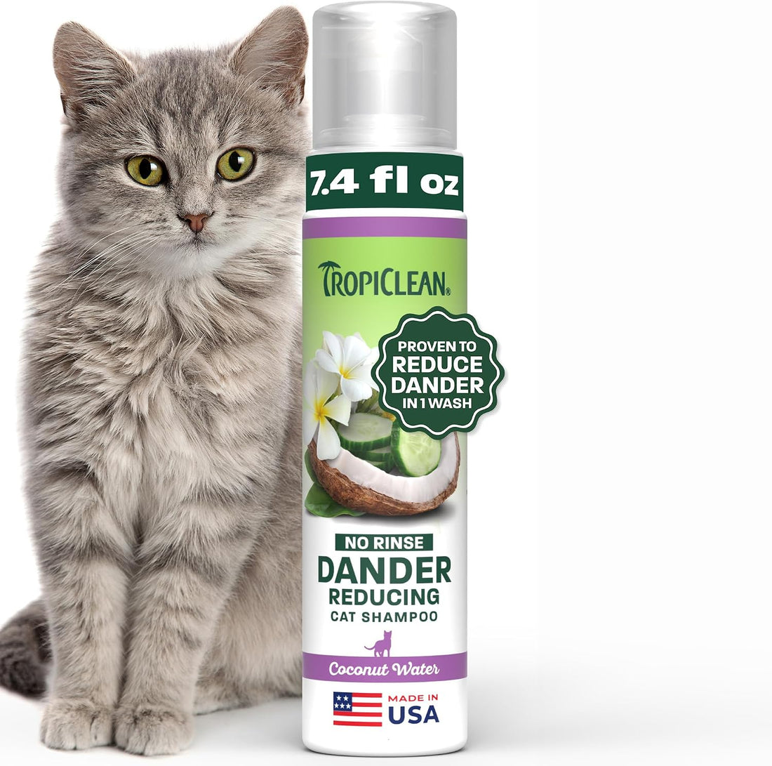 TropiClean No Rinse Waterless Cat Shampoo | Dandruff Treatment