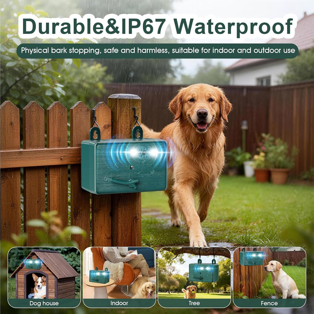 2-Pack Dog Bark Deterrent Devices, Anti Barking Device for Dogs