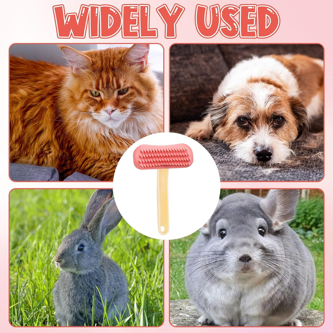 Rabbit Brush, Soft Silicone Small Animal Massage Comb