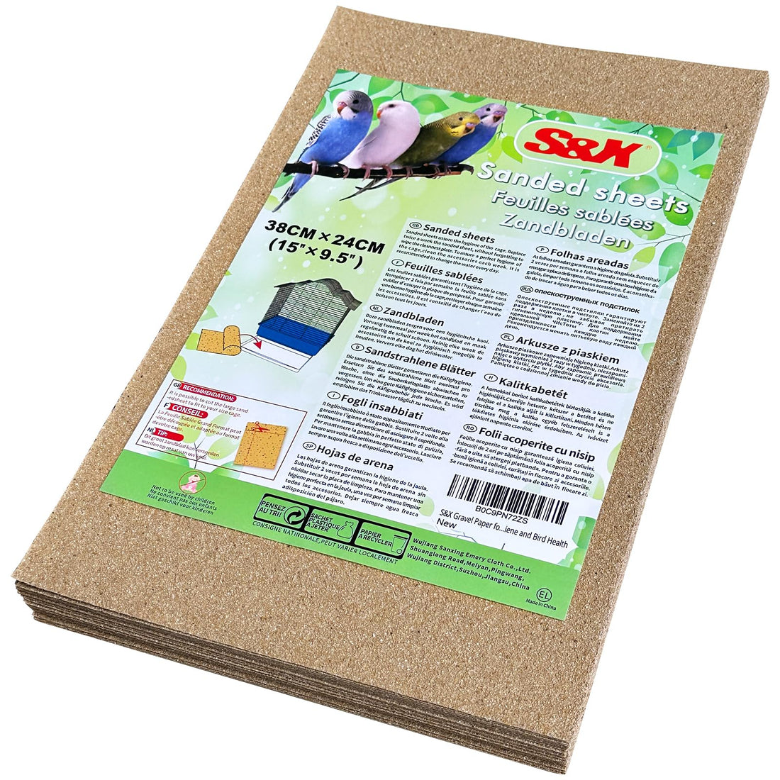 S&X Gravel Paper Bird Cage Liners